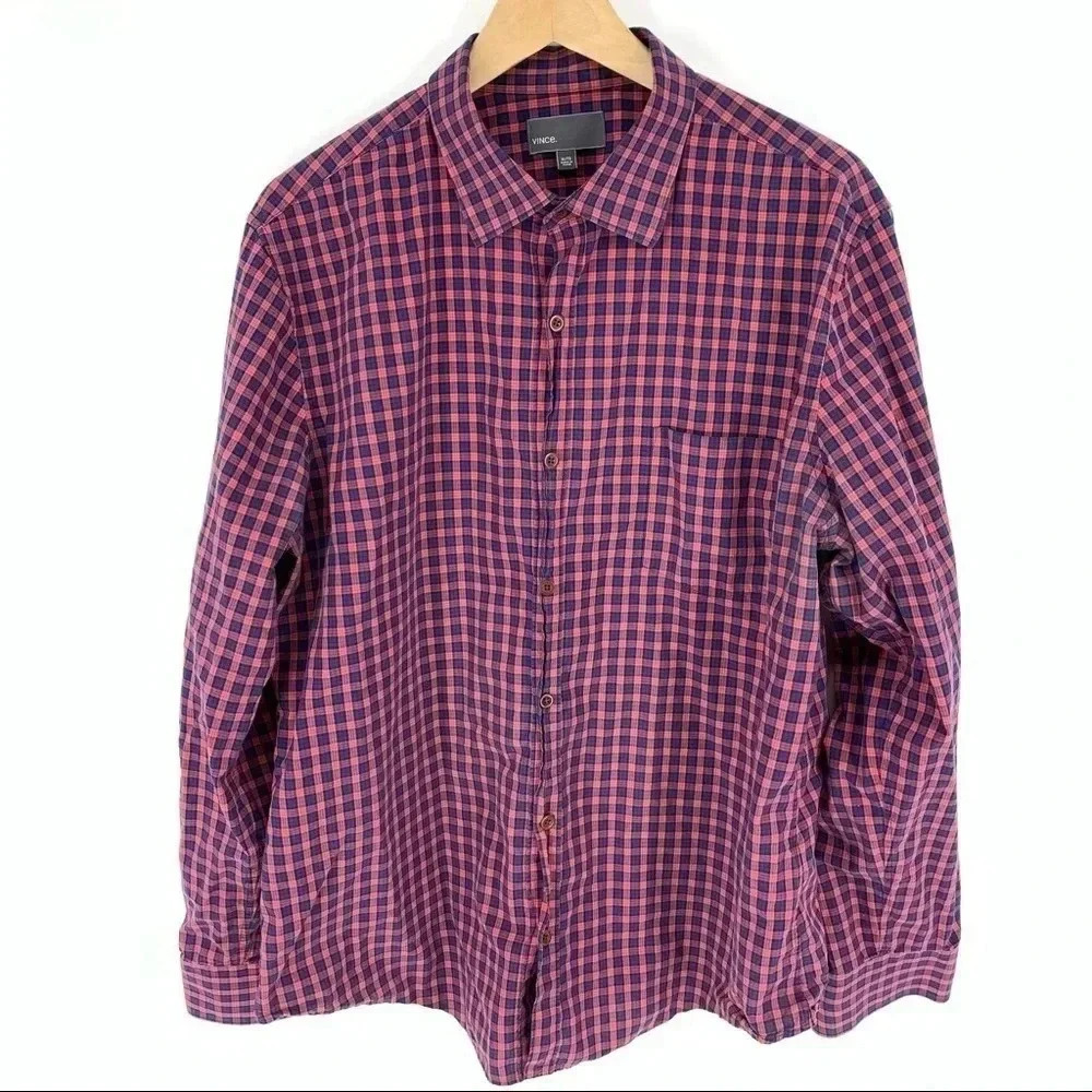 Vince plaid button down